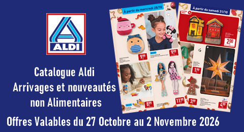Aldi Catalogue Valable du 27 Octobre au 2 Novembre 2026 Arrivages et Nouveautés non Alimentaires