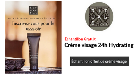 Échantillon Gratuit Crème Visage 24h Hydrating Rituals Cosmetics