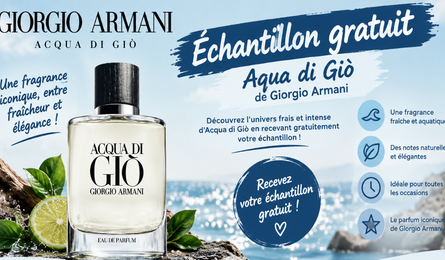 Échantillon Gratuit Eau de Parfum Acqua di Giò de Giorgio Armani
