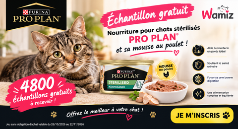Échantillons Gratuits Mousse PRO PLAN chat stérilisé