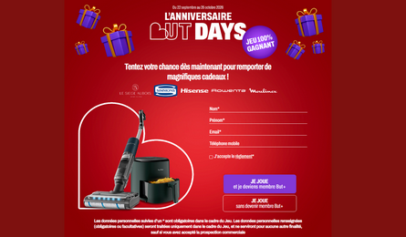 Grand Jeu L'anniversaire But Days de Nombreux Cadeaux à Gagner