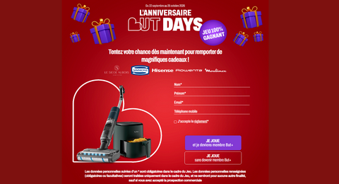 Grand Jeu L&rsquo;anniversaire But Days de Nombreux Cadeaux à Gagner