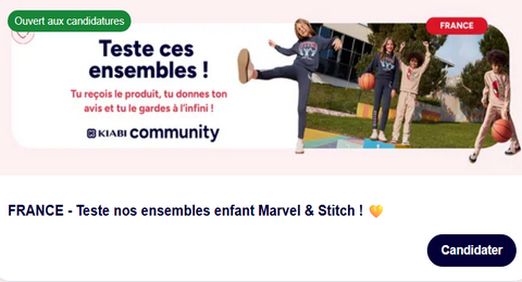 Kiabi Test Produits : Ensembles enfant Marvel & Stitch