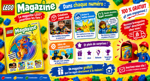 LEGO Offre Gratuite : Magazine LEGO Offert pour les 5 à 9 ans