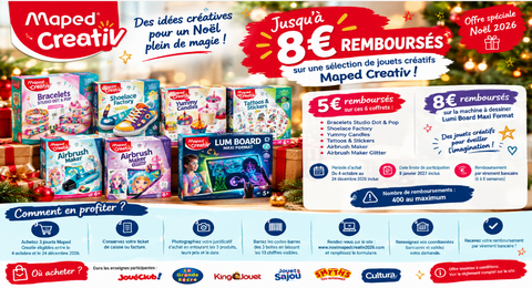 Maped Creativ Noël 2026 : jusqu’à 8 € remboursés