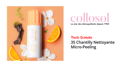 Test Produit Collosol : Chantilly Nettoyante Micro-Peeling