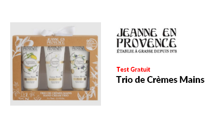 Test Produit Jeanne en Provence Trio de crèmes mains