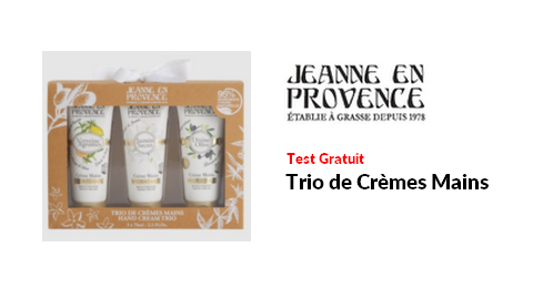 Test Produit Jeanne en Provence Trio de crèmes mains