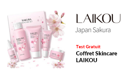 Test Produit LAIKOU Coffret Skincare Japan Sakura