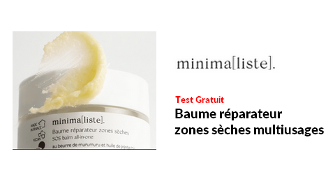 Test Produit Minimaliste Baume réparateur zones sèches multiusages