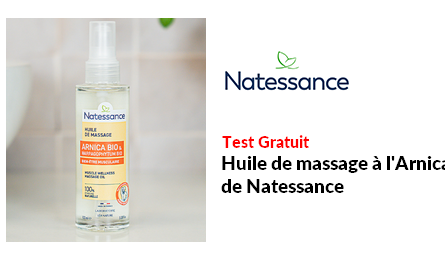 Test Produit Natessance Huile de massage à l'Arnica