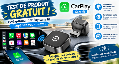 Test Produit Tester des Produits : Adaptateur CarPlay sans fil