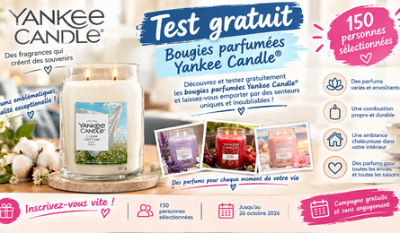Test Produit Yankee Candle Bougies parfumées Yankee Candle