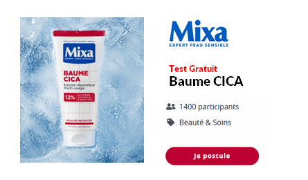 Test Produits MIXA : Baume CICA