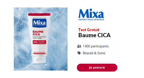 Test Produits MIXA : Baume CICA