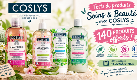 Tests Produits Coslys : 140 Produits soins et Beauté à Tester