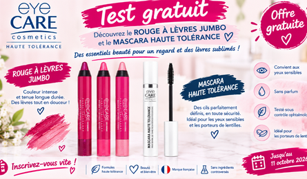 Tests Produits Eye Care Cosmetics 55 Produits Soins et beauté à Tester
