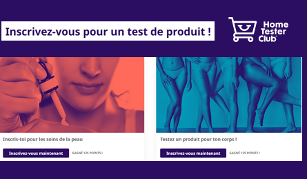 Tests Produits Home Tester club : Produits Soins et Beauté à Tester