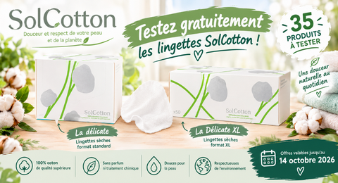 Tests Produits SolCotton : Lingette Sèche La délicate et La Délicate XL